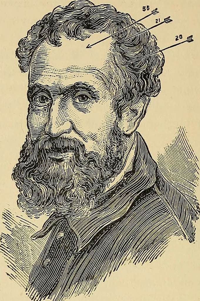 An illustration from A new illustrated hand-book of phrenology, physiology and physiognomy, 1878, leaf 231