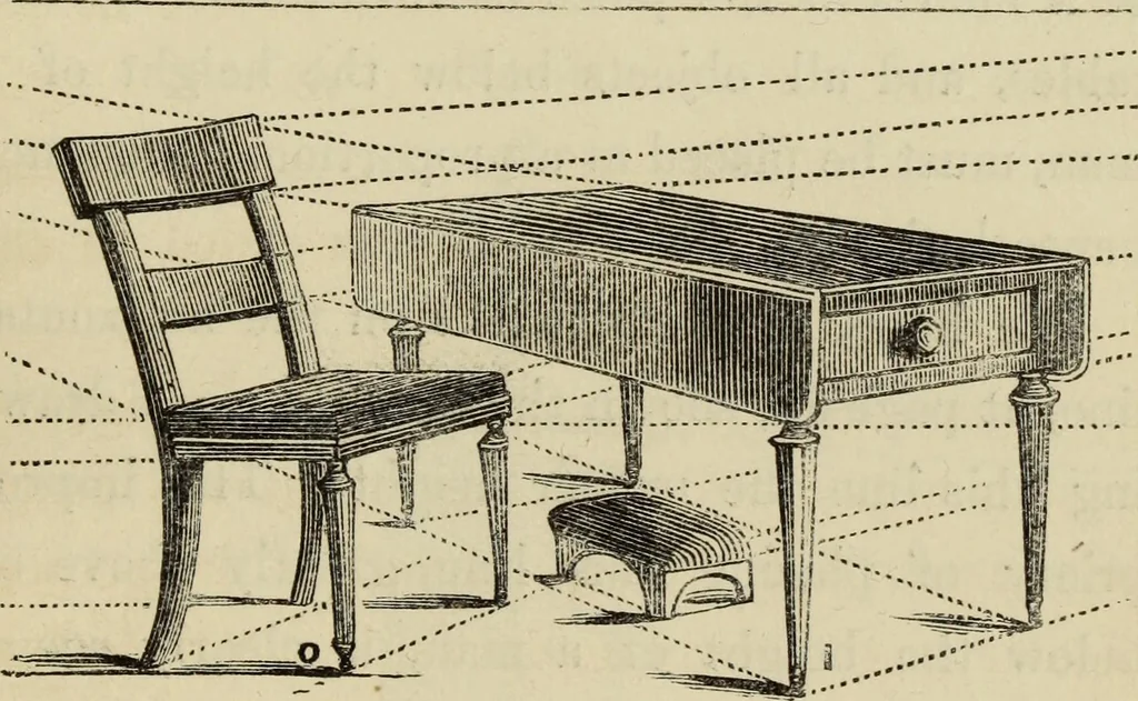 An illustration from A new manual of perspective: containing remarks on the theory of the art, and its practical application in the procudtion of drawings ... Illustrated by numerous engravings, 1849, leaf 106