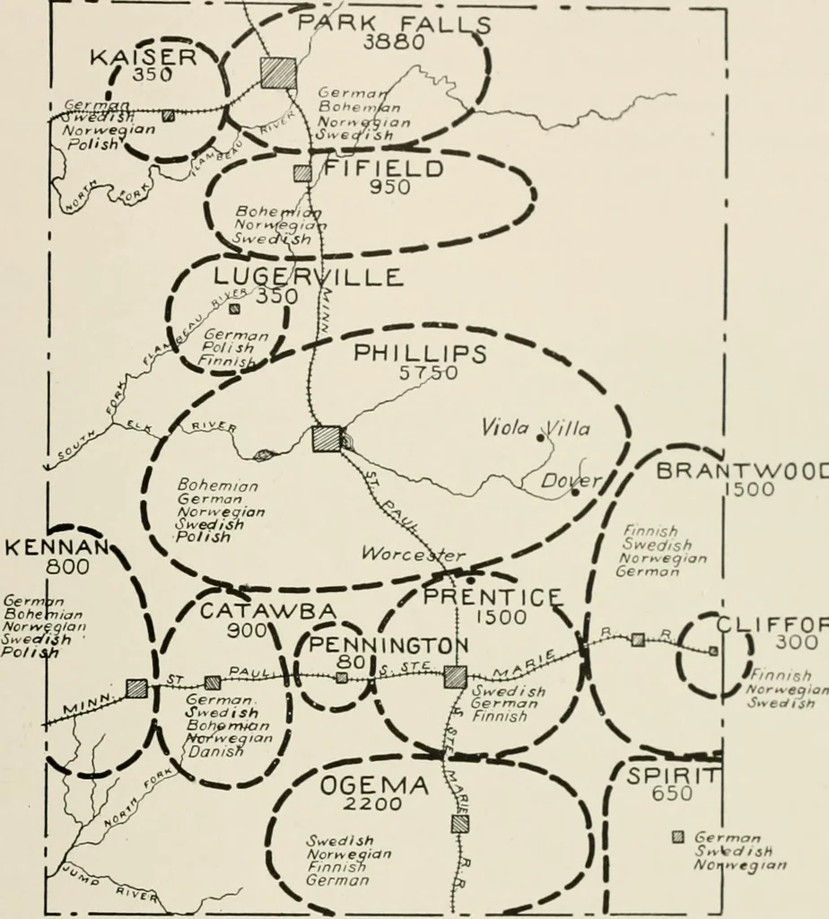 An illustration from The new and old immigrant on the land; a study of Americanization and the rural church, 1922, leaf 50