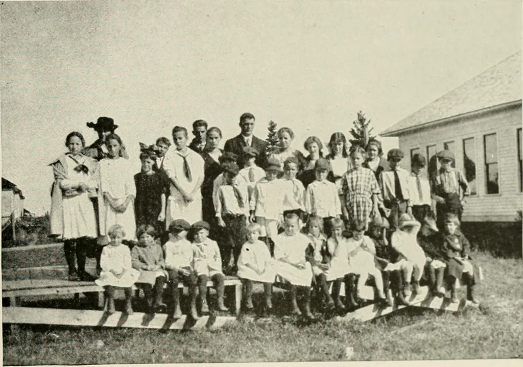 An illustration from The new and old immigrant on the land; a study of Americanization and the rural church, 1922, leaf 88