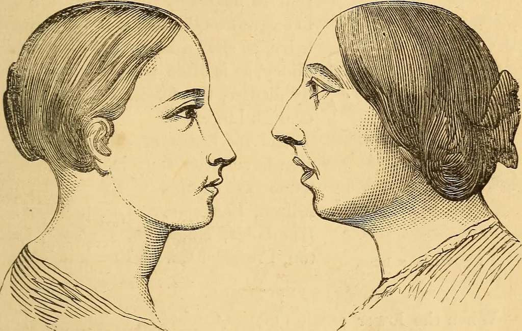 An illustration from New physiognomy, 1867, leaf 266