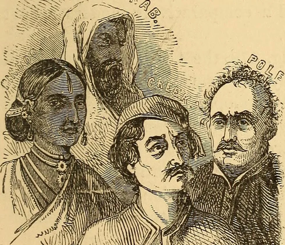 An illustration from New physiognomy, 1867, leaf 388