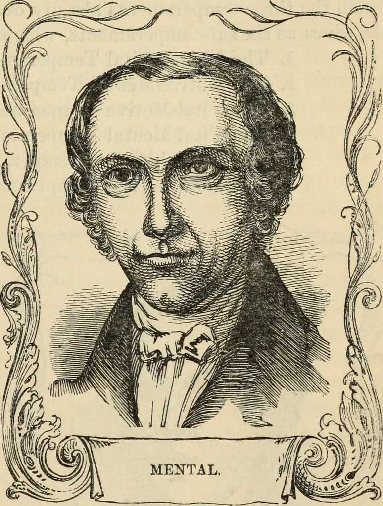 An illustration from New Physiognomy : or signs of character, as manifested through temperament and external forms, and especially in the "the human face divine.", 1889, leaf 114