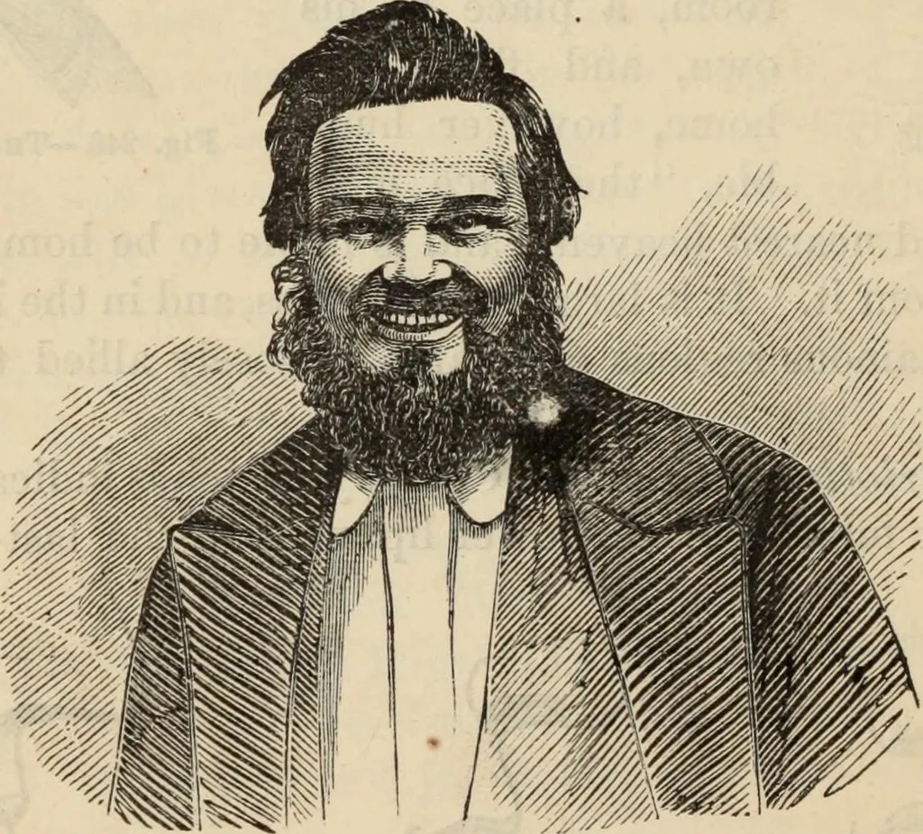 An illustration from New Physiognomy : or signs of character, as manifested through temperament and external forms, and especially in the "the human face divine.", 1889, leaf 191