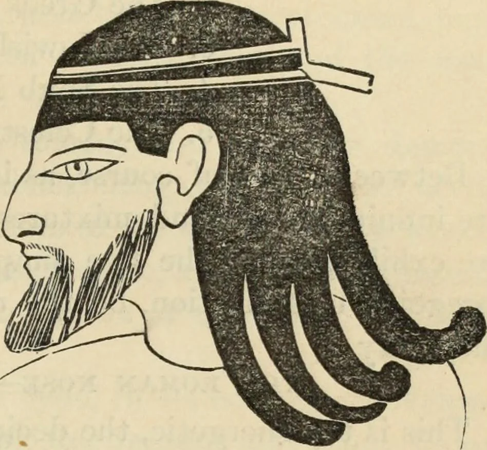An illustration from New Physiognomy : or signs of character, as manifested through temperament and external forms, and especially in the "the human face divine.", 1889, leaf 198