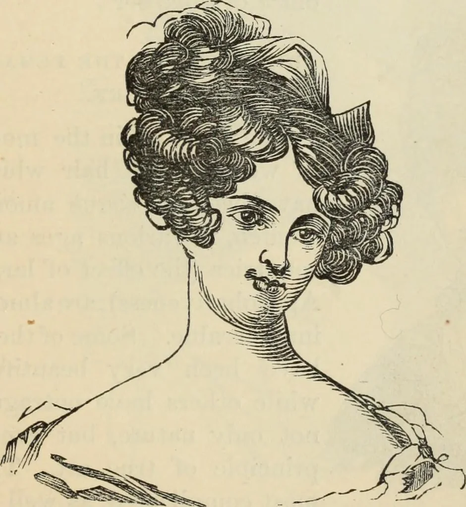 An illustration from New Physiognomy : or signs of character, as manifested through temperament and external forms, and especially in the "the human face divine.", 1889, leaf 284