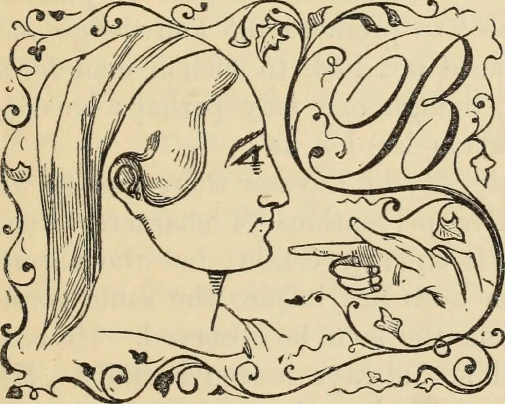 An illustration from New Physiognomy : or signs of character, as manifested through temperament and external forms, and especially in the "the human face divine.", 1889, leaf 34