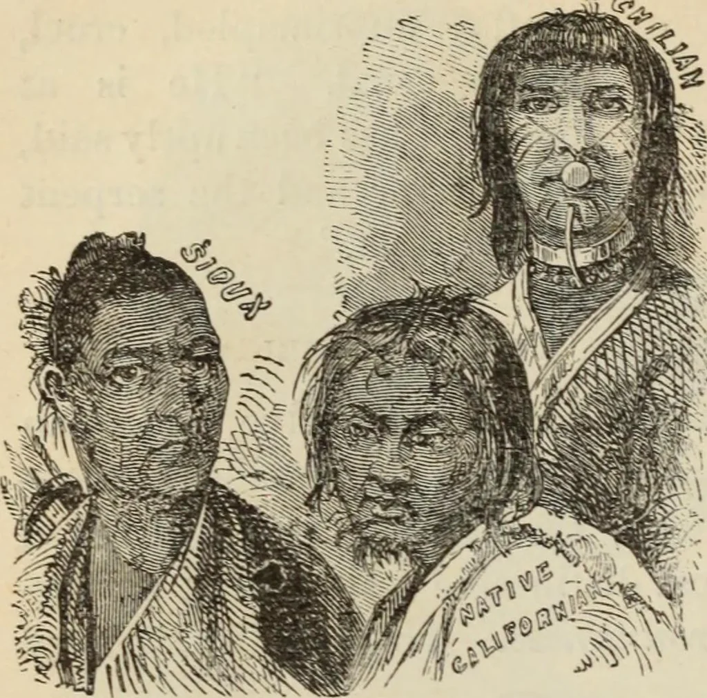 An illustration from New Physiognomy : or signs of character, as manifested through temperament and external forms, and especially in the "the human face divine.", 1889, leaf 395
