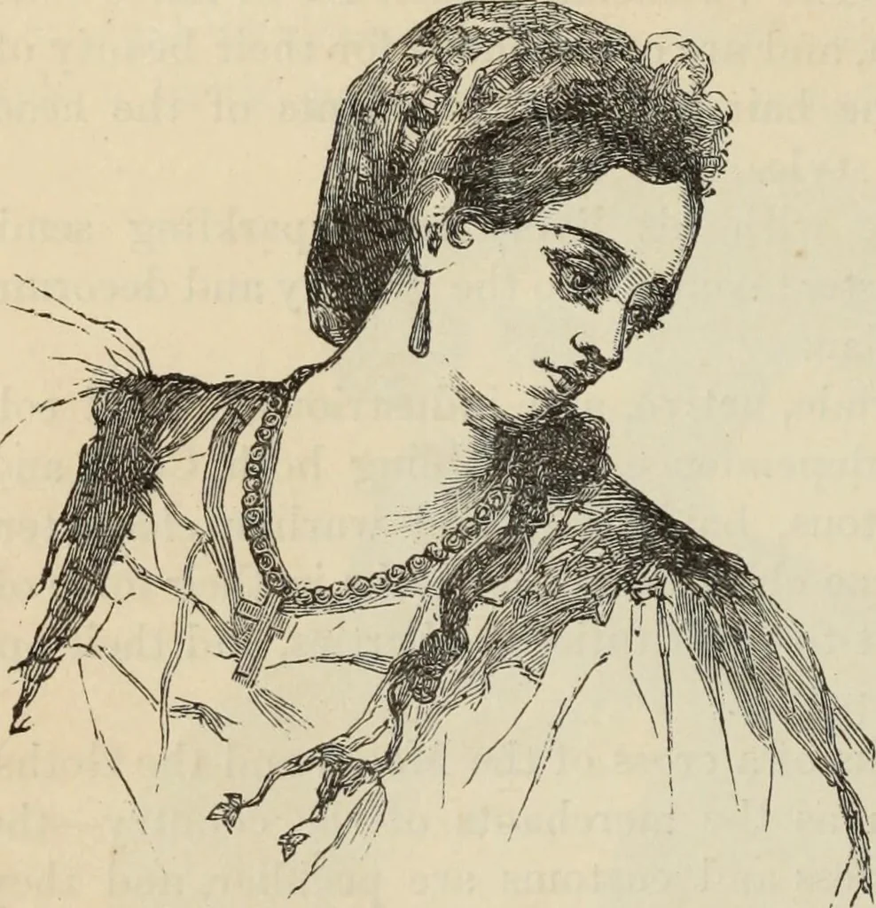 An illustration from New Physiognomy : or signs of character, as manifested through temperament and external forms, and especially in the "the human face divine.", 1889, leaf 437