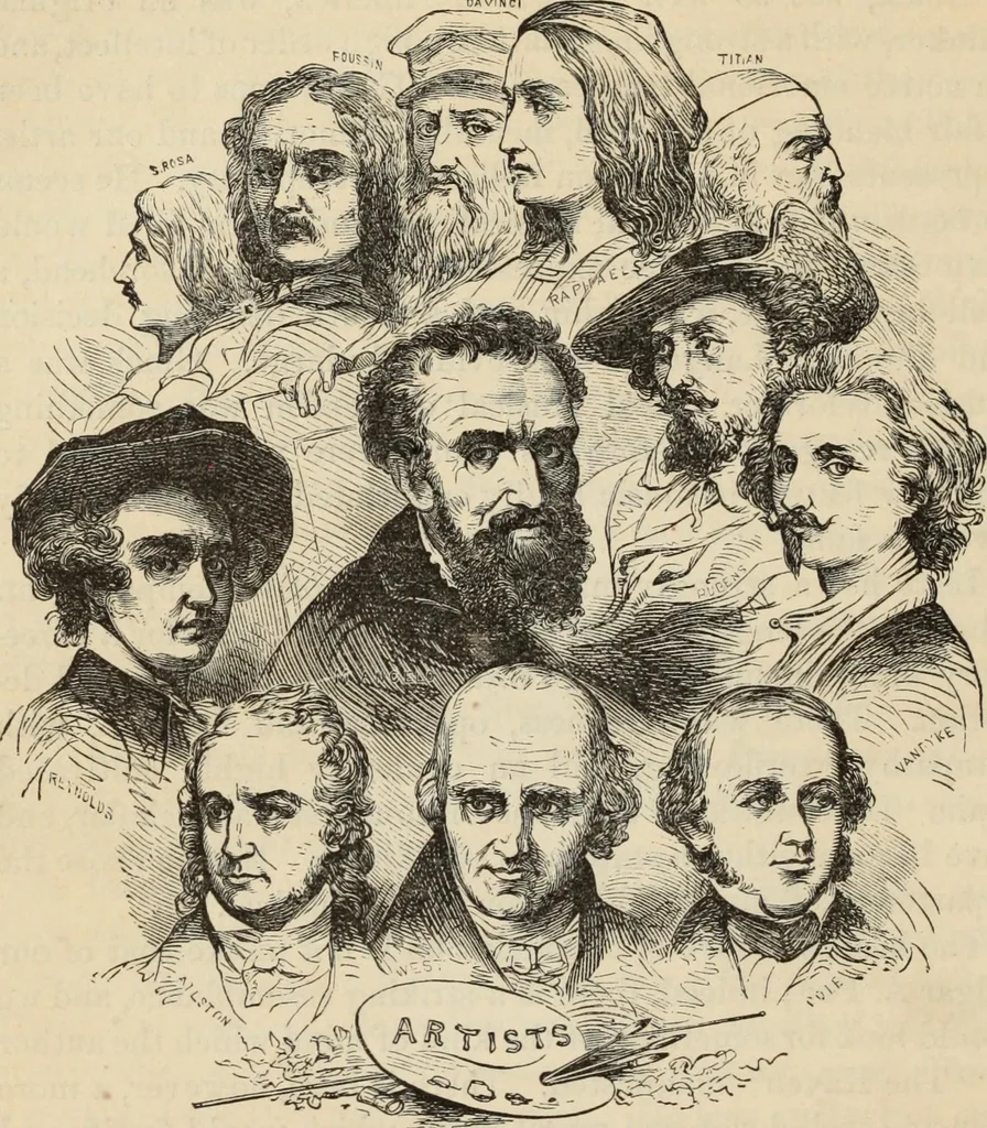 An illustration from New Physiognomy : or signs of character, as manifested through temperament and external forms, and especially in the "the human face divine.", 1889, leaf 539