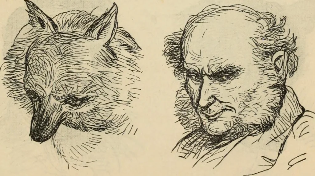 An illustration from New Physiognomy : or signs of character, as manifested through temperament and external forms, and especially in the "the human face divine.", 1889, leaf 622