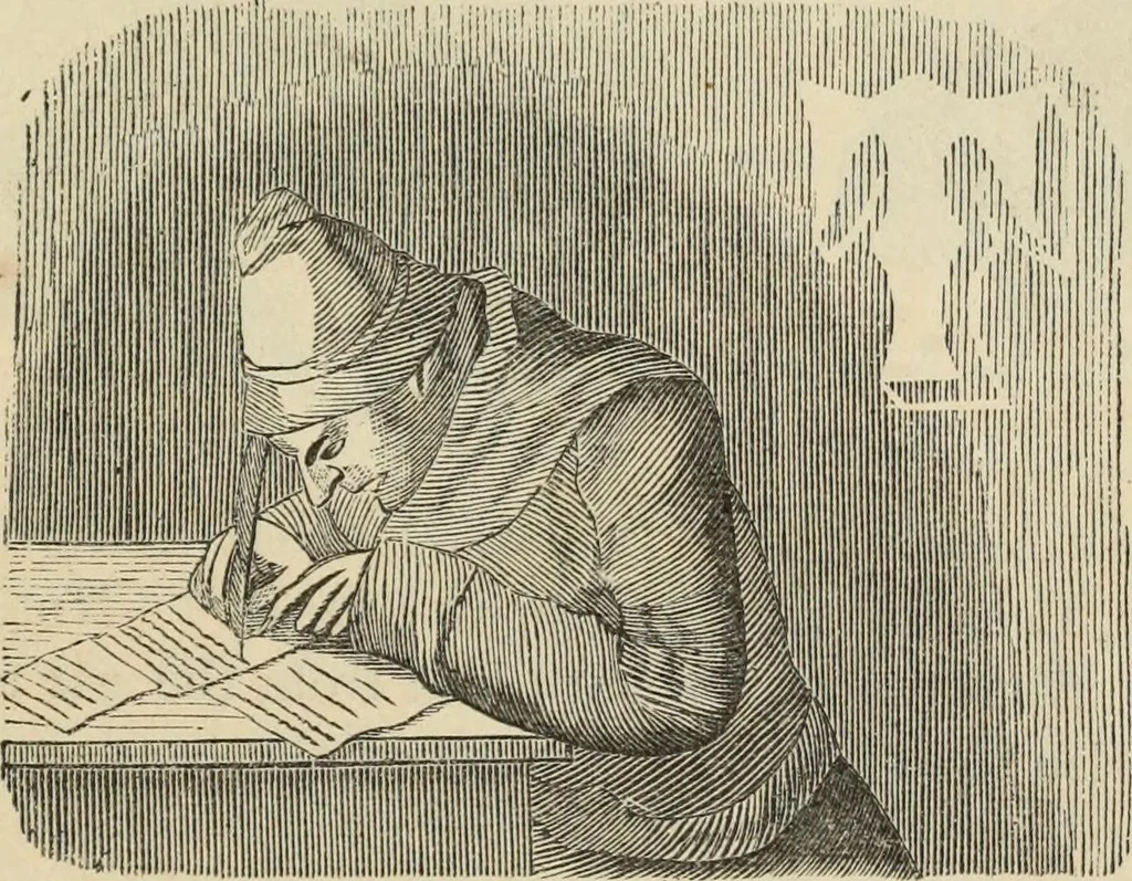 An illustration from New Physiognomy : or signs of character, as manifested through temperament and external forms, and especially in the "the human face divine.", 1889, leaf 672
