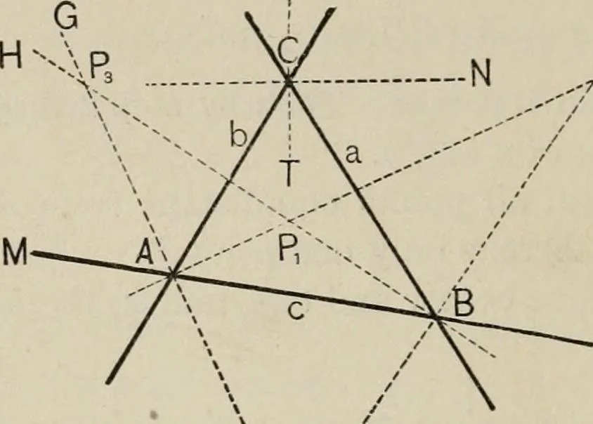 An illustration from New plane and solid geometry, 1899, leaf 103