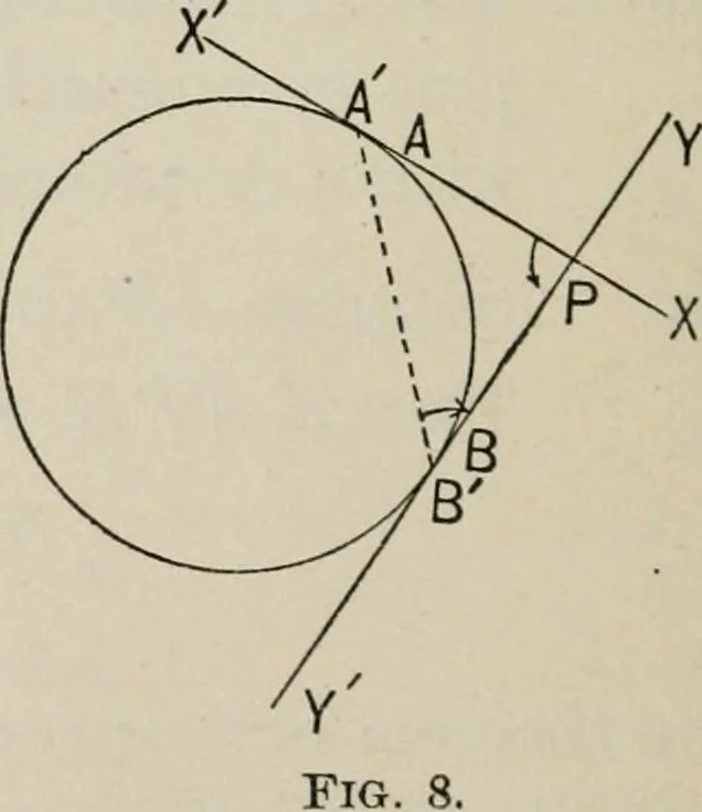 An illustration from New plane and solid geometry, 1899, leaf 151