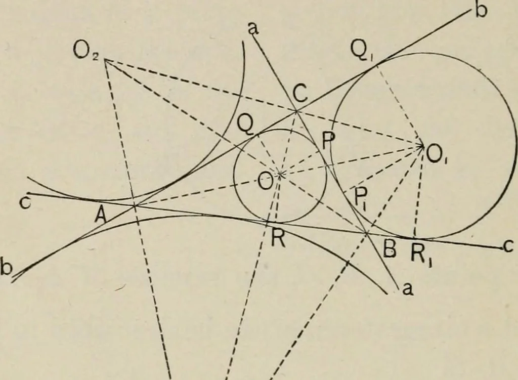 An illustration from New plane and solid geometry, 1899, leaf 155