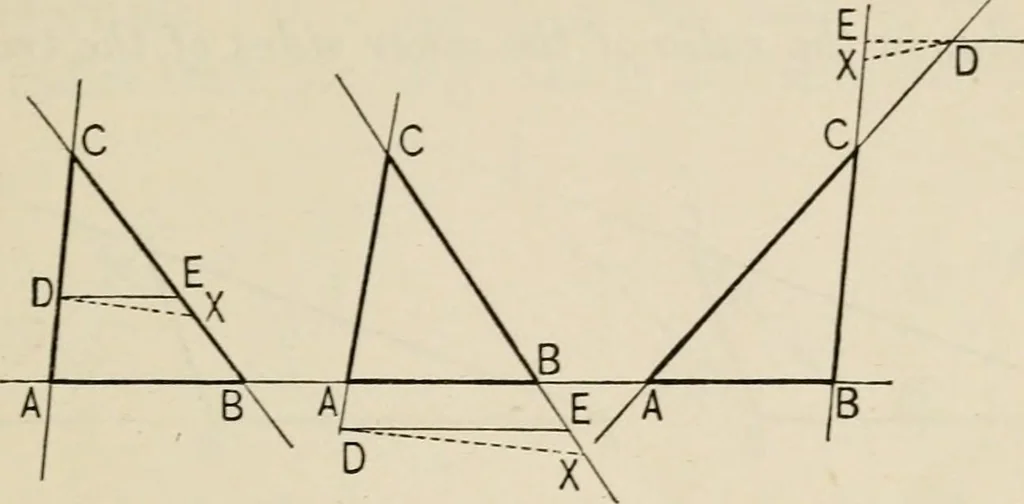 An illustration from New plane and solid geometry, 1899, leaf 192