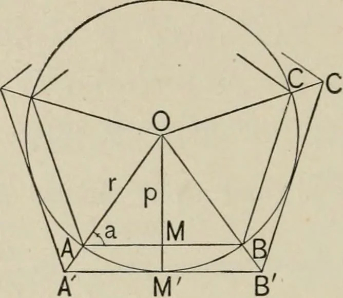 An illustration from New plane and solid geometry, 1899, leaf 233