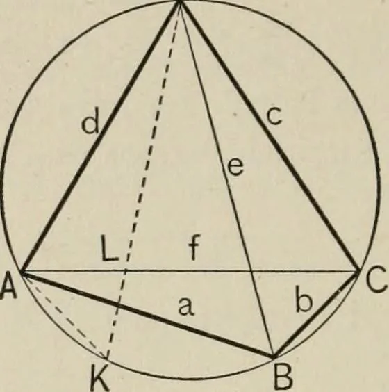 An illustration from New plane and solid geometry, 1899, leaf 245