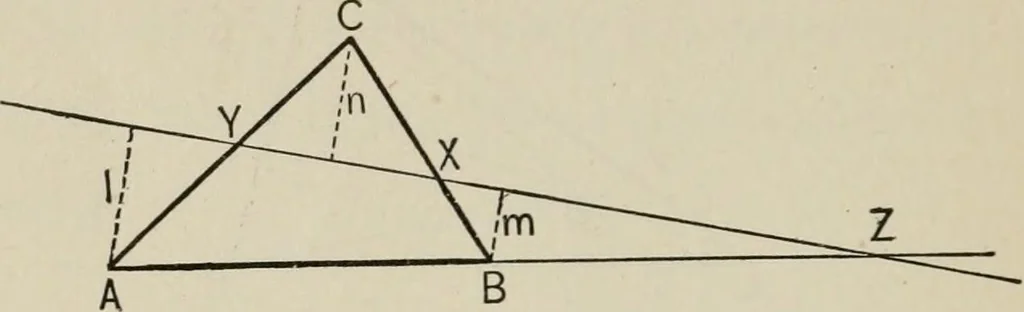 An illustration from New plane and solid geometry, 1899, leaf 257