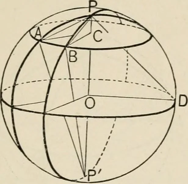 An illustration from New plane and solid geometry, 1899, leaf 346