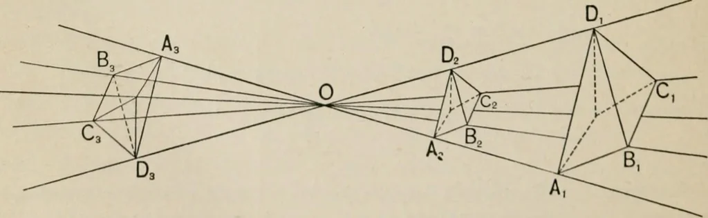 An illustration from New plane and solid geometry, 1899, leaf 381