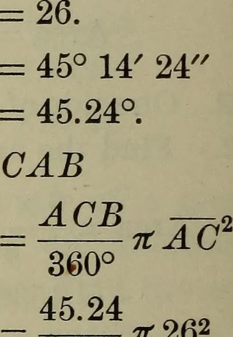 An illustration from New plane and spherical trigonometry, surveying, and navigation, 1903, leaf 159