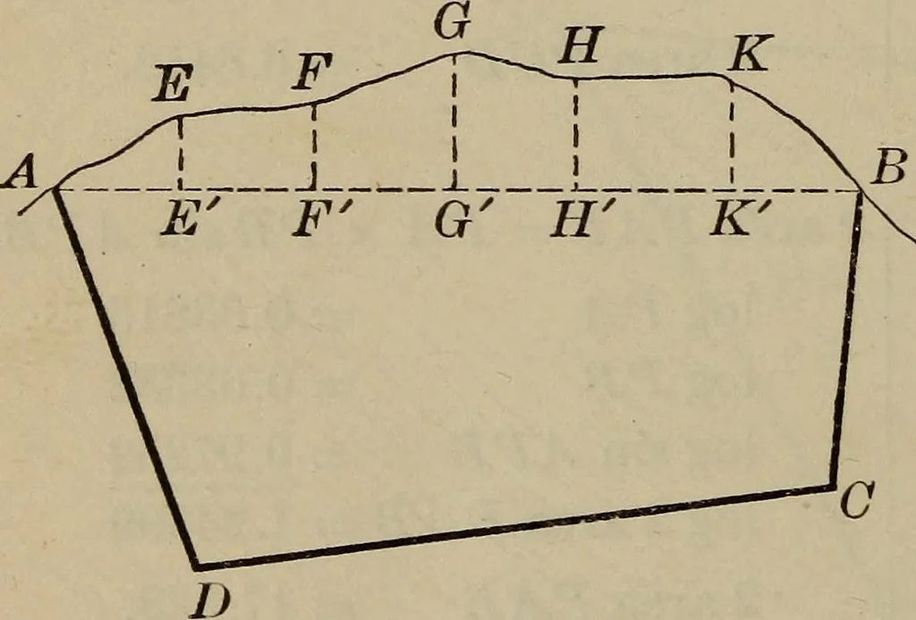 An illustration from New plane and spherical trigonometry, surveying, and navigation, 1903, leaf 305