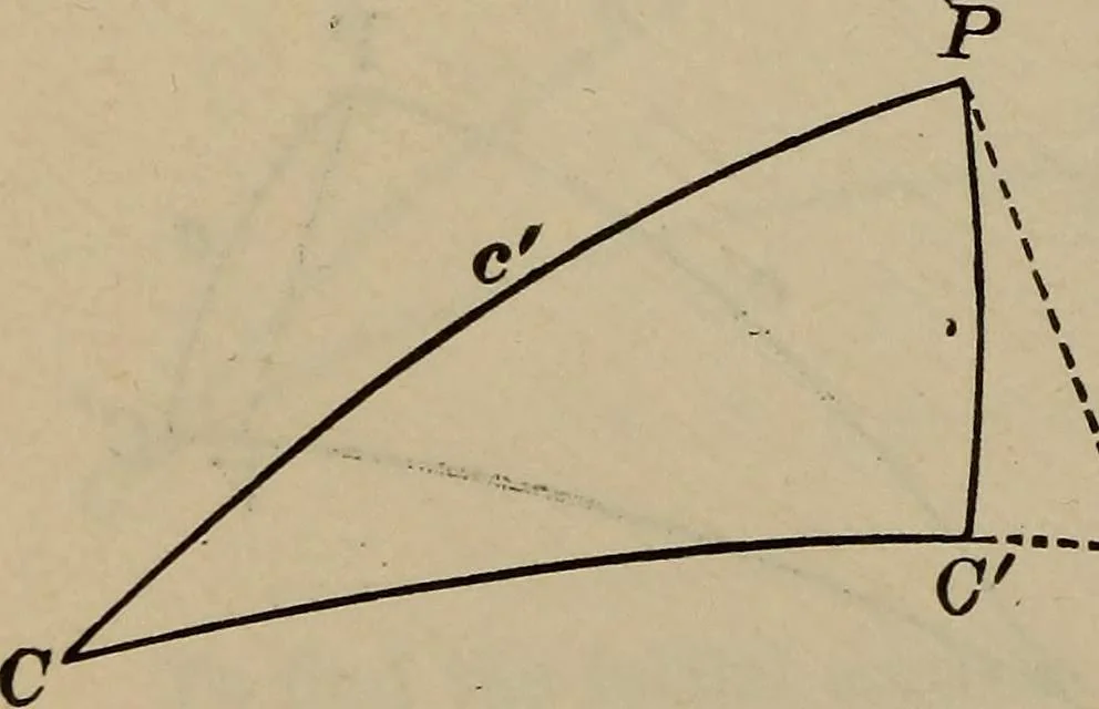 An illustration from New plane and spherical trigonometry, surveying, and navigation, 1903, leaf 361