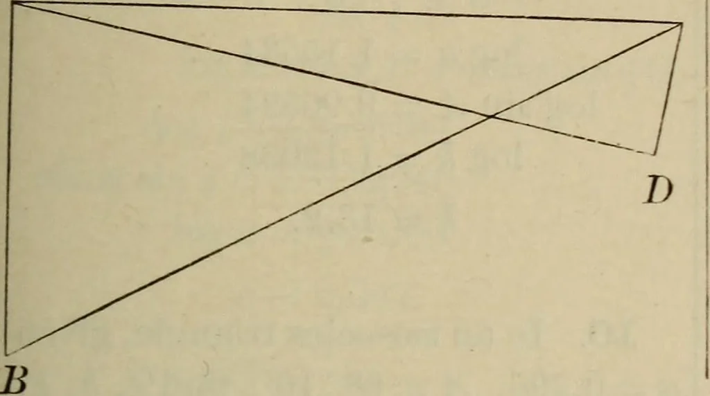 An illustration from New plane and spherical trigonometry, surveying, and navigation, 1903, leaf 58