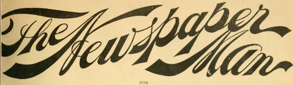 An illustration from The Newspaper man, 1893, leaf 36