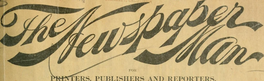 An illustration from The Newspaper man, 1893, leaf 4