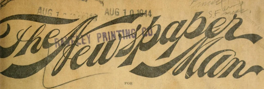 An illustration from The Newspaper man, 1893, leaf 68