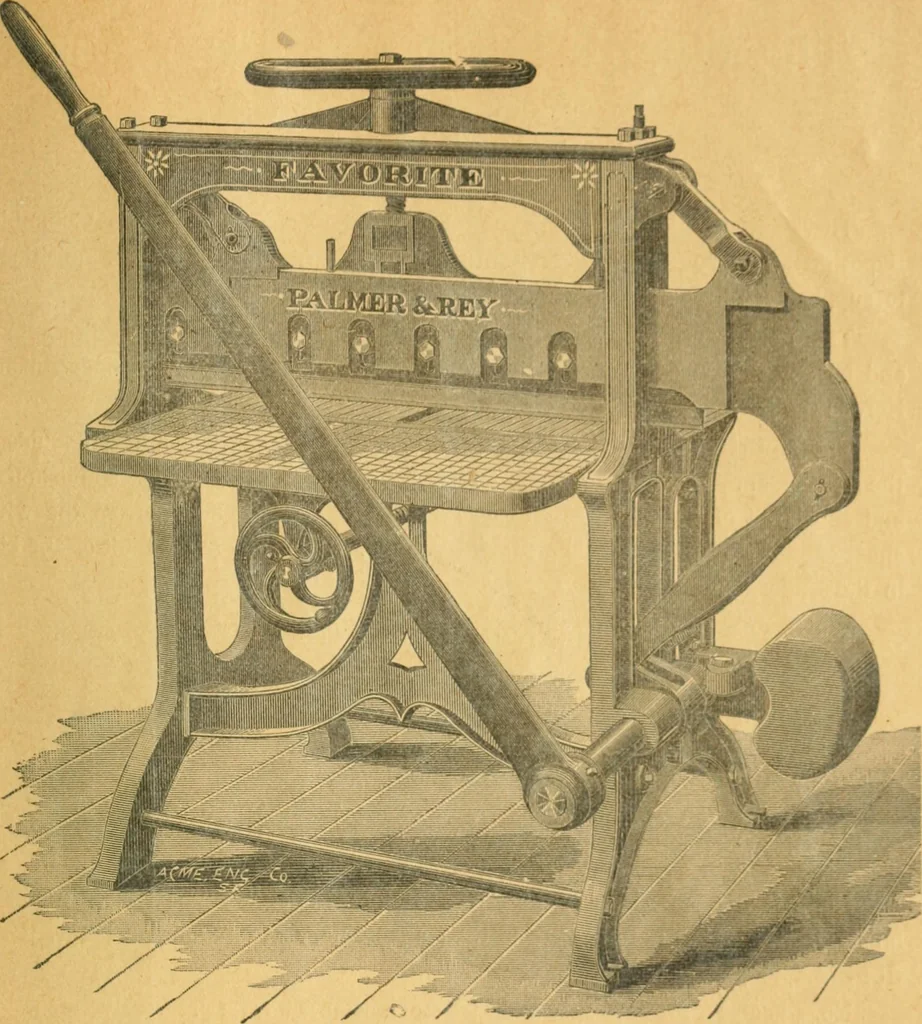 An illustration from The Newspaper man, 1893, leaf 98