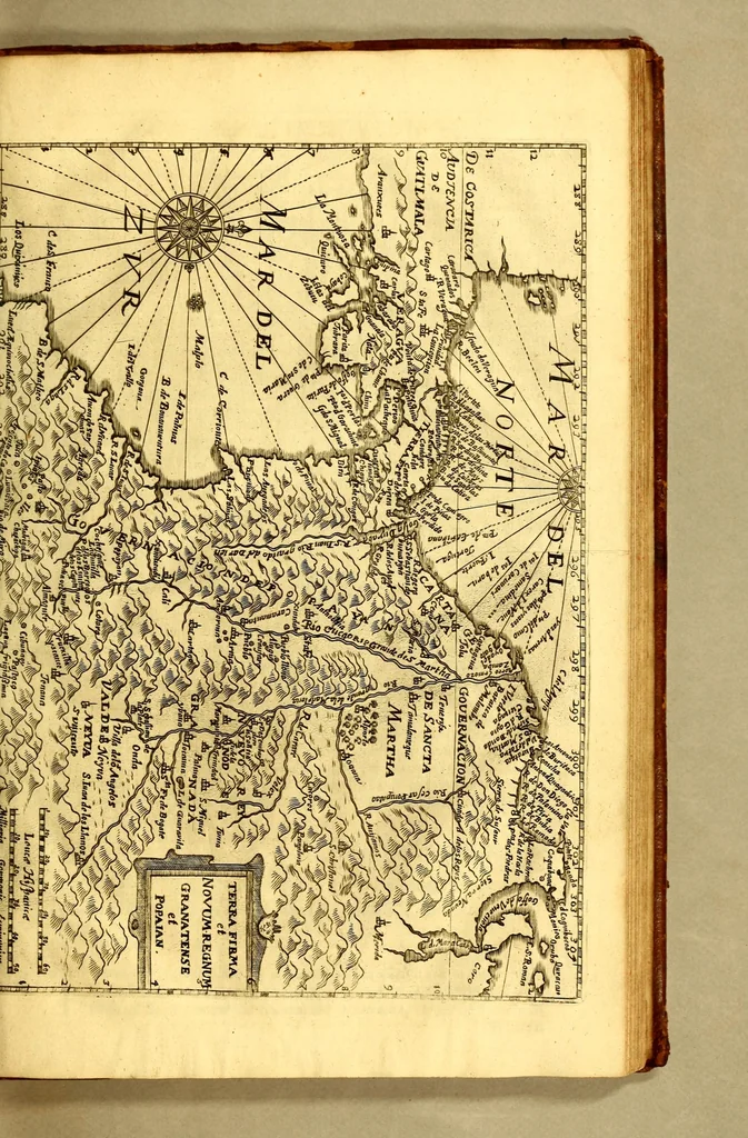 An illustration from A new survey of the West-India's [sic]: or, The English-American his travail by sea and land: : containing a journal of three thousand and three hundred miles within the main land of America. Wherein is set forth his voyage from Spain to St. John de Ulhua; and from thence to Xalappa, to Tlaxcalla, the City of Angeles, and forward to Mexico; with the description of that great city, as it was in former times, and also at this present. Likewise, his journey from Mexico, through the provinces of Guaxaca, Chiapa, Guatemala, Vera Paz, Truxillo, Comayagua; with his abode twelve years about Guatemala, and especially in the Indian-towns of Mixco, Pinola, Petapa, Amatitlan. As also his strange and wonderfull conversion and calling from those remote parts, to his native countrey. With his return through the province of Nicaragua, and Costa Rica, to Nicoya, Panama, Portobelo, Cartagena, and Havana, with divers occurrents and dangers that did befal in the said journey. Also, a new and exact discovery of the Spanish navigation to those parts: and of their dominions, government, religion, forts, castles, ports, havens, commodities, fashions, behaviour of Spaniards, priests and friers, blackmores, mulatto's, mestiso's, Indians; and of their feasts and solemnities. With a grammar, or some few rudiments of the Indian tongue, called Poconchi, or Pocoman., 1655, leaf 143