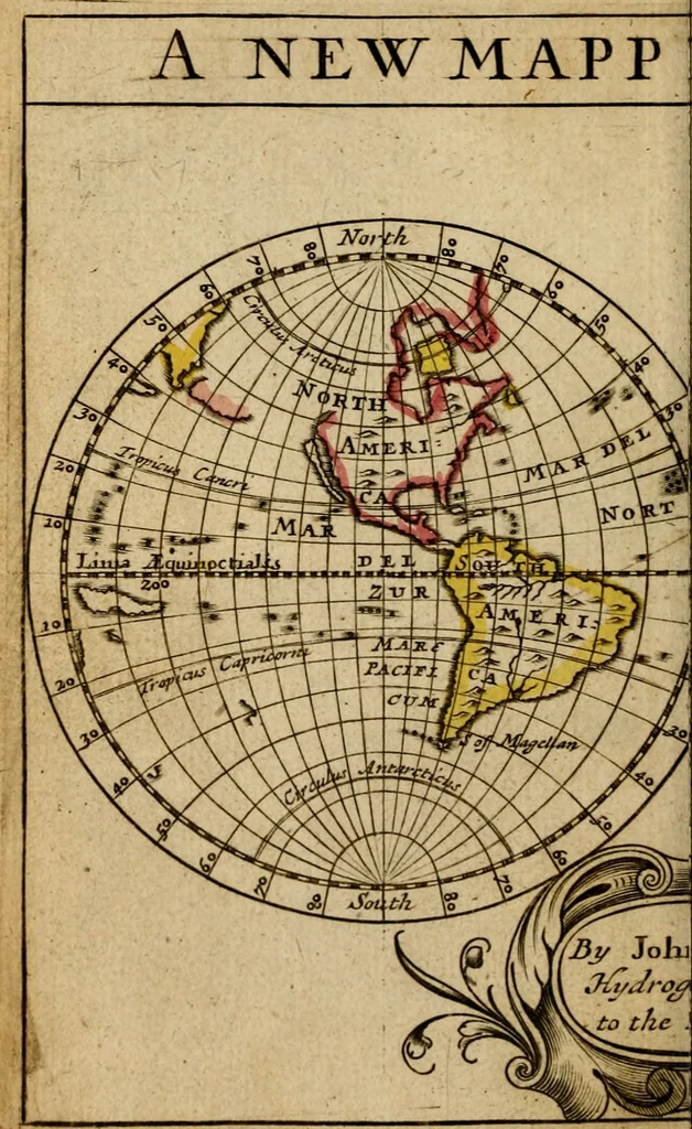 An illustration from A new systeme of geography : designed in a most plain and easie method, for the better understanding of that science : accommodated with new maps, of all the empires, kingdoms, principalities, dukedoms, provinces and countries in the whole world : with geographical tables, explaining the divisions in each map, 1694, leaf 139