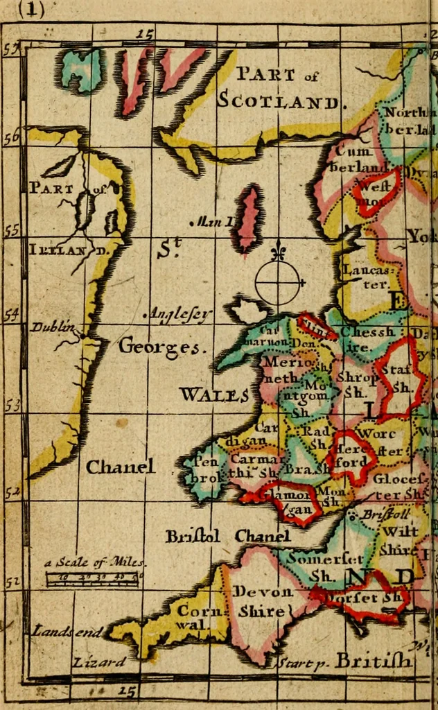 An illustration from A new systeme of geography : designed in a most plain and easie method, for the better understanding of that science : accommodated with new maps, of all the empires, kingdoms, principalities, dukedoms, provinces and countries in the whole world : with geographical tables, explaining the divisions in each map, 1694, leaf 151