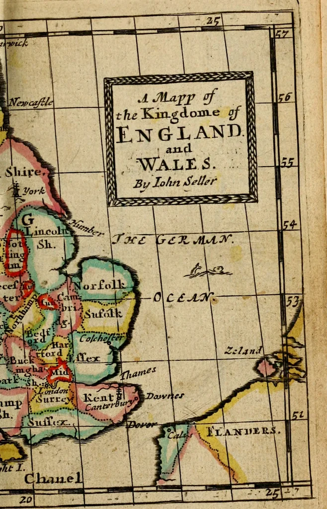 An illustration from A new systeme of geography : designed in a most plain and easie method, for the better understanding of that science : accommodated with new maps, of all the empires, kingdoms, principalities, dukedoms, provinces and countries in the whole world : with geographical tables, explaining the divisions in each map, 1694, leaf 152