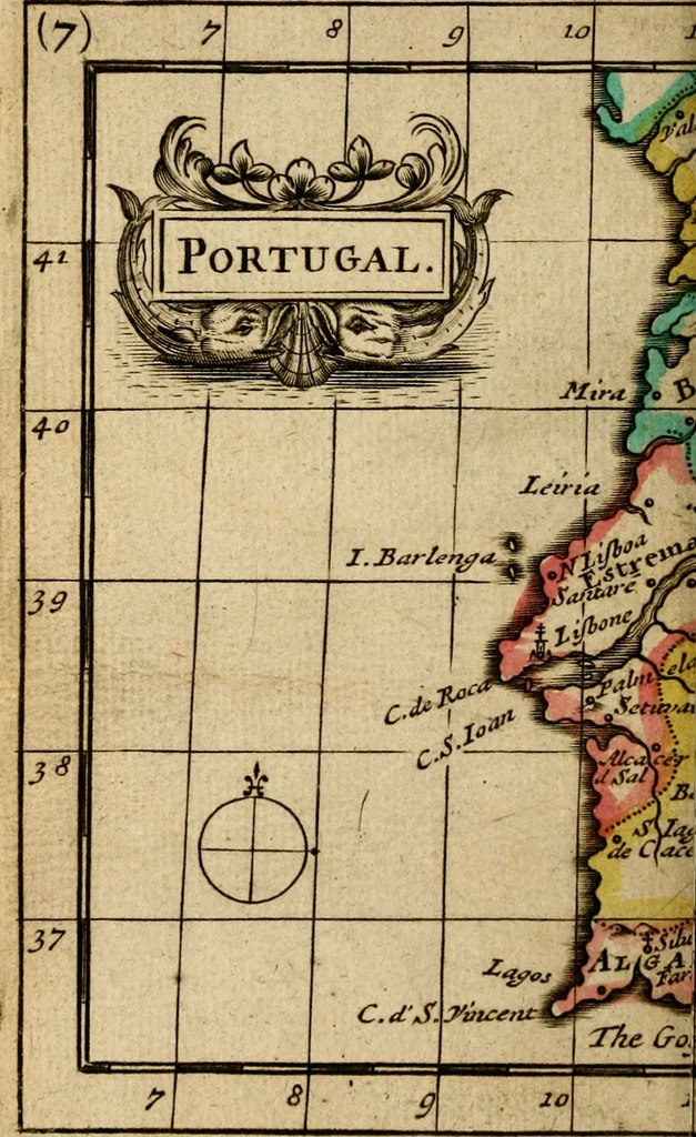 An illustration from A new systeme of geography : designed in a most plain and easie method, for the better understanding of that science : accommodated with new maps, of all the empires, kingdoms, principalities, dukedoms, provinces and countries in the whole world : with geographical tables, explaining the divisions in each map, 1694, leaf 175