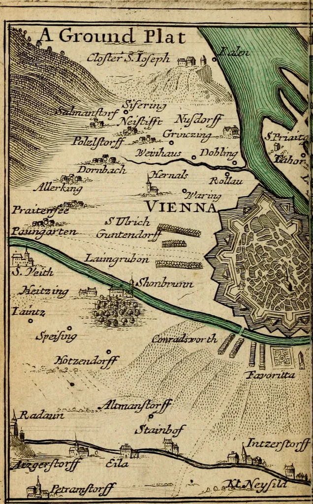 An illustration from A new systeme of geography : designed in a most plain and easie method, for the better understanding of that science : accommodated with new maps, of all the empires, kingdoms, principalities, dukedoms, provinces and countries in the whole world : with geographical tables, explaining the divisions in each map, 1694, leaf 197