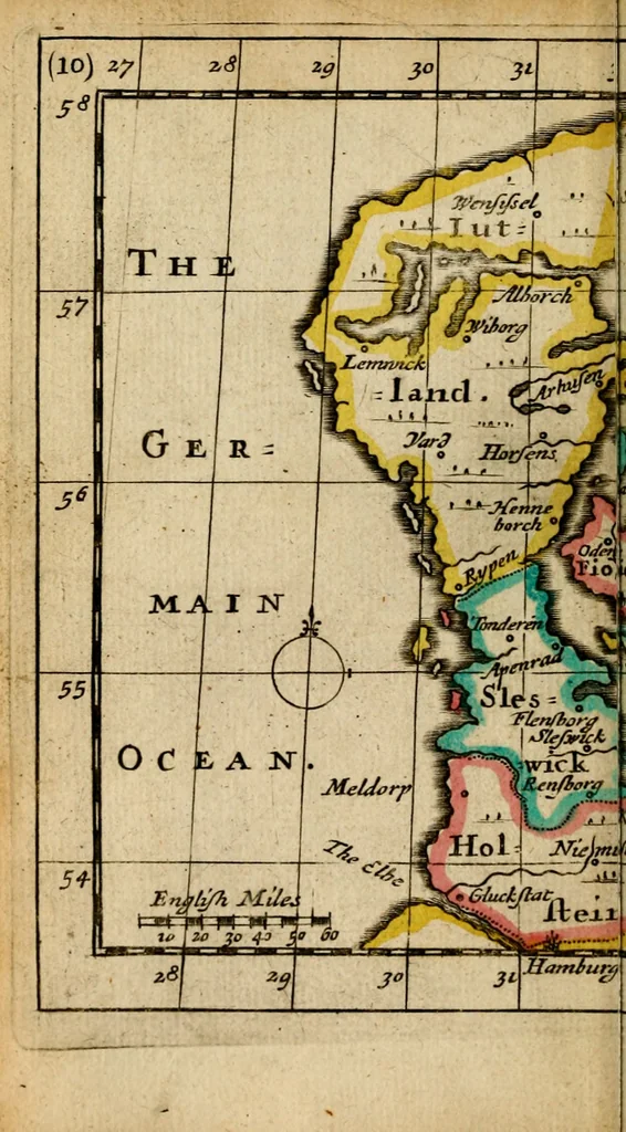 An illustration from A new systeme of geography : designed in a most plain and easie method, for the better understanding of that science : accommodated with new maps, of all the empires, kingdoms, principalities, dukedoms, provinces and countries in the whole world : with geographical tables, explaining the divisions in each map, 1694, leaf 225