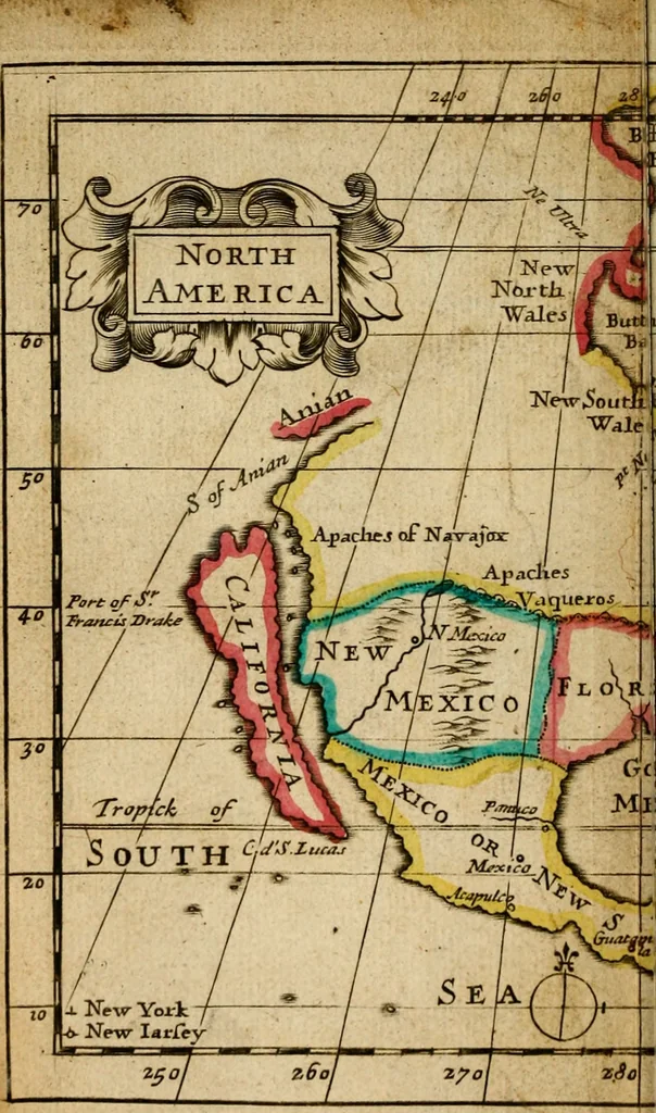 An illustration from A new systeme of geography : designed in a most plain and easie method, for the better understanding of that science : accommodated with new maps, of all the empires, kingdoms, principalities, dukedoms, provinces and countries in the whole world : with geographical tables, explaining the divisions in each map, 1694, leaf 287