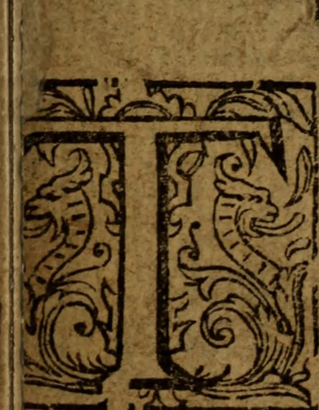 An illustration from The New Testament : translated into English out of the authorized Latin ... with annotations and other helpes by the English college of Rhemes, 1621, leaf 6