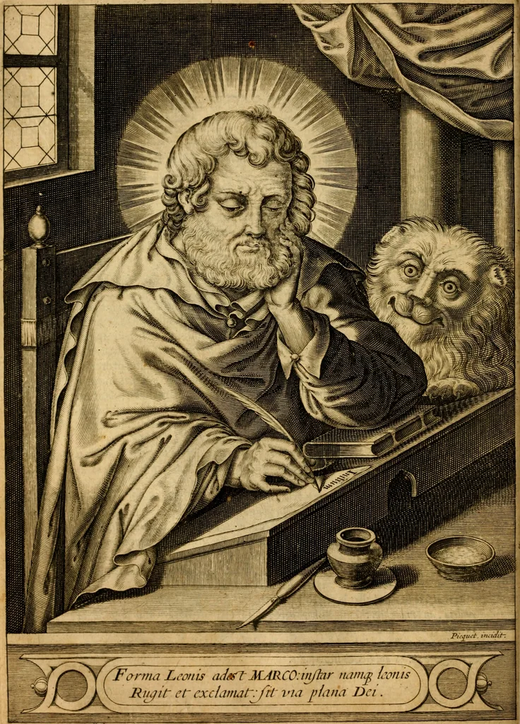 An illustration from The New Testament of Iesus Christ : faithfully translated into English, out of the authentical Latin, diligently conferred with the Greek, & other editions in divers languages : with arguments of books and chapters : annotations, and other helps ..., 1633, leaf 107