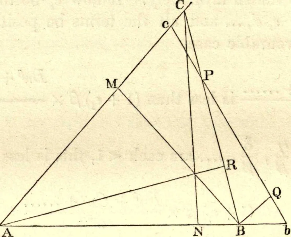An illustration from Newton's Principia, sections I, II, III, with notes and illustrations. Also a collection of problems, 1863, leaf 33
