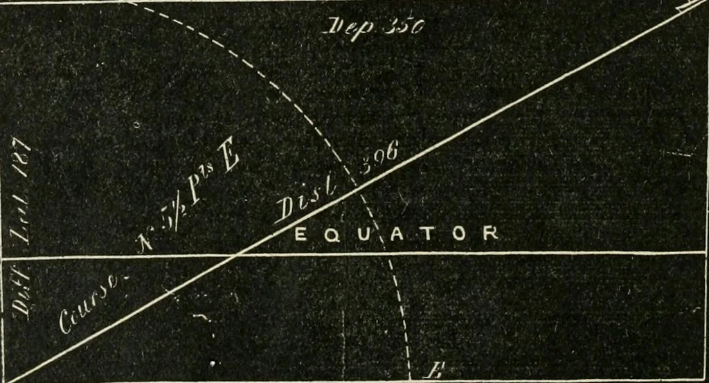 An illustration from A new treatise on the practice of navigation at sea : containing all the details necessary to enable the mariner to become a good practical navigator., 1902, leaf 39