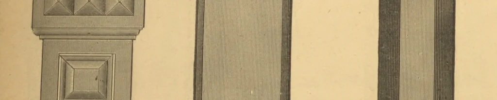 An illustration from New universal moulding book, containing latest styles of mouldings and architectural designs of exterior and interior finish ... rails, balusters and newel posts; architraves; front, interior and store doors .., 1891, leaf 101