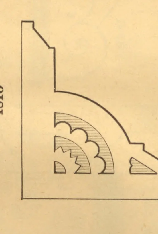 An illustration from New universal moulding book, containing latest styles of mouldings and architectural designs of exterior and interior finish ... rails, balusters and newel posts; architraves; front, interior and store doors .., 1891, leaf 64