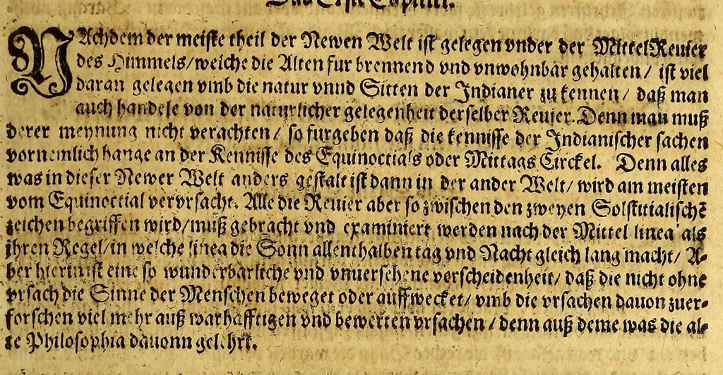 An illustration from New Welt, das ist: Volkommen Beschreibung von Natur, Art vnd Gelegenheit der Newer Welt, die man sonst America oder West-Jndien nennet, : in zwey Theil abgetheilt. ..., 1600, leaf 45