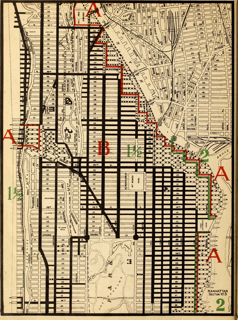 An illustration from New York city building zone resolution restricting the height and use of buildings and prescribing the minimum sizes of their yards and courts; with explanatory notes that will be helpful to owners, builders and architects, 1920, leaf 39