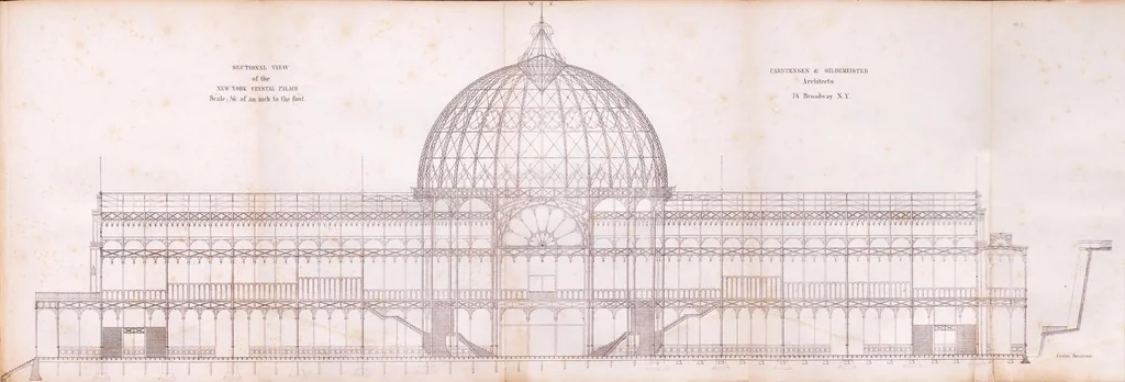 An illustration from New York crystal palace. Illustrated description of the building, 1854, leaf 89